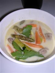 Kalbfleischtopf mit grünem Spargel